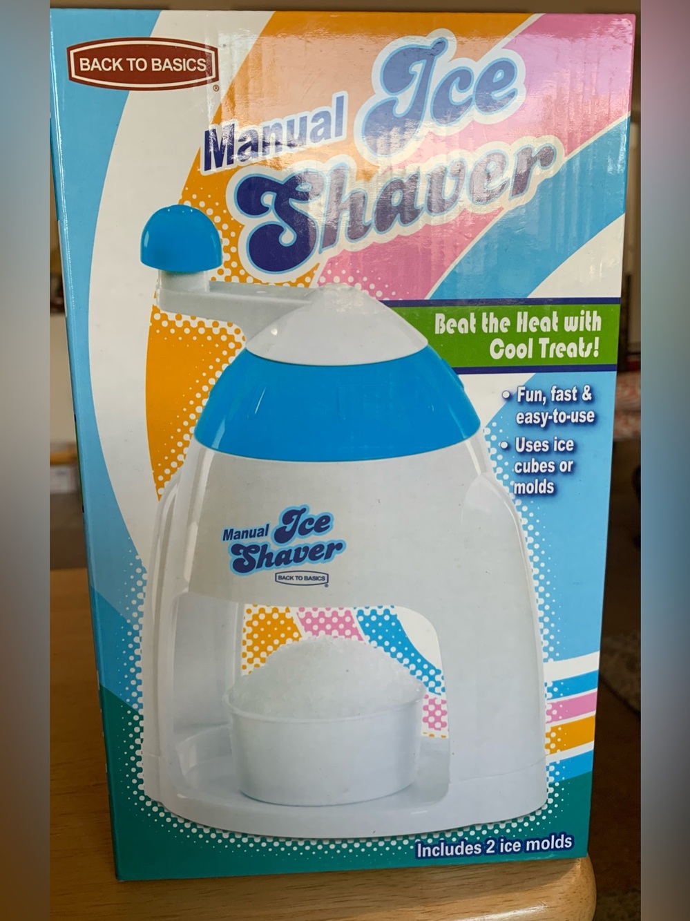 Back2Basics Manual Ice Shaver - Blue & White
